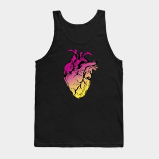 Heart Human Anatomy pink raimbow Tank Top